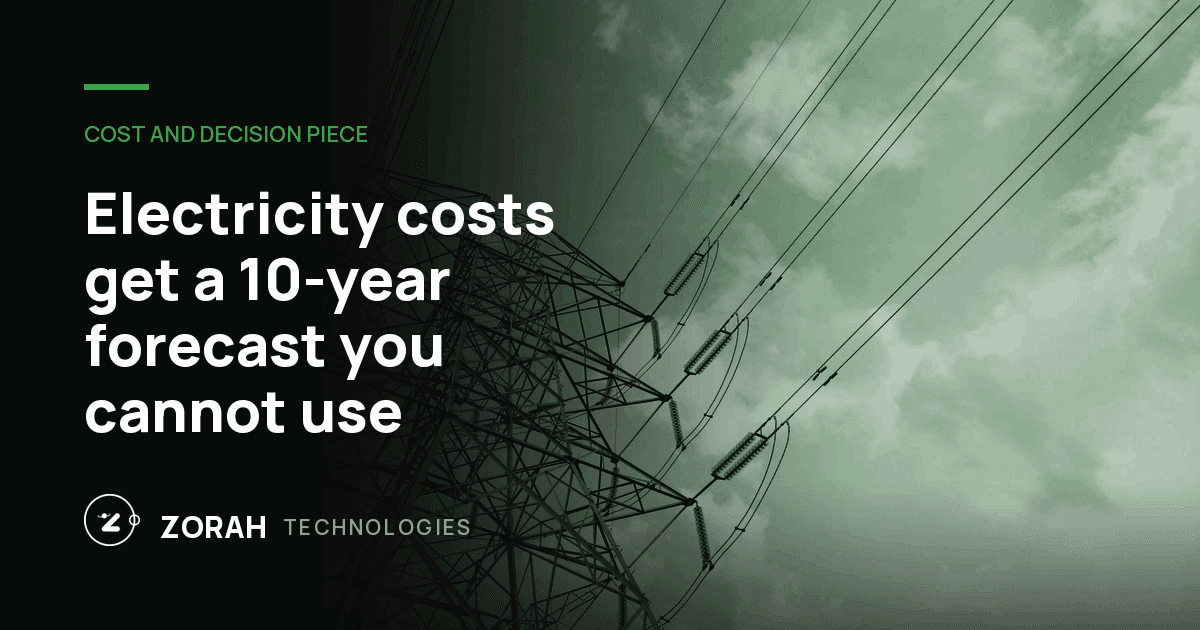 Electricity costs get a 10-year forecast you cannot use