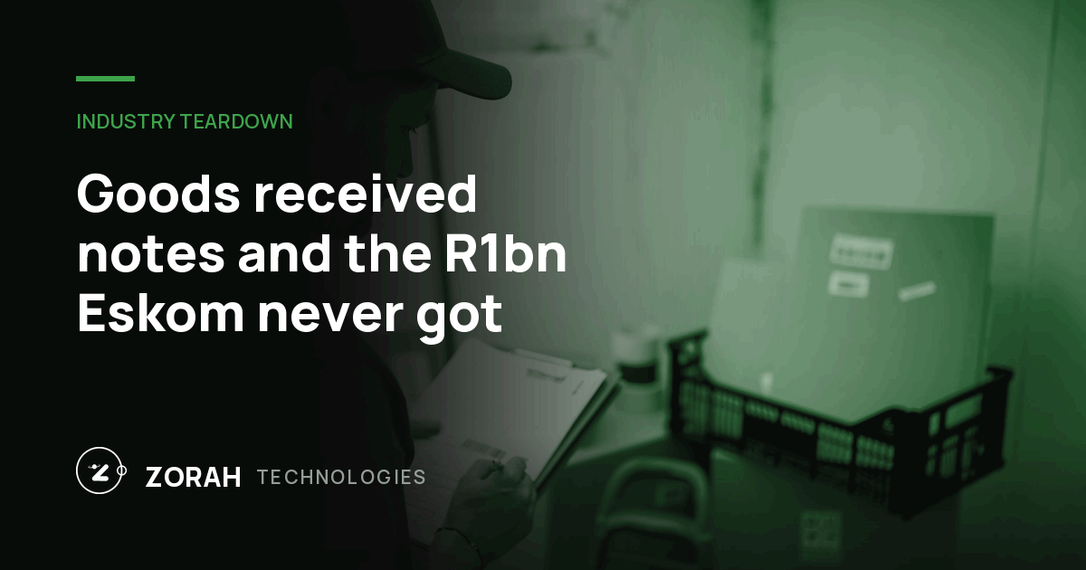 Goods received notes and the R1bn Eskom never got