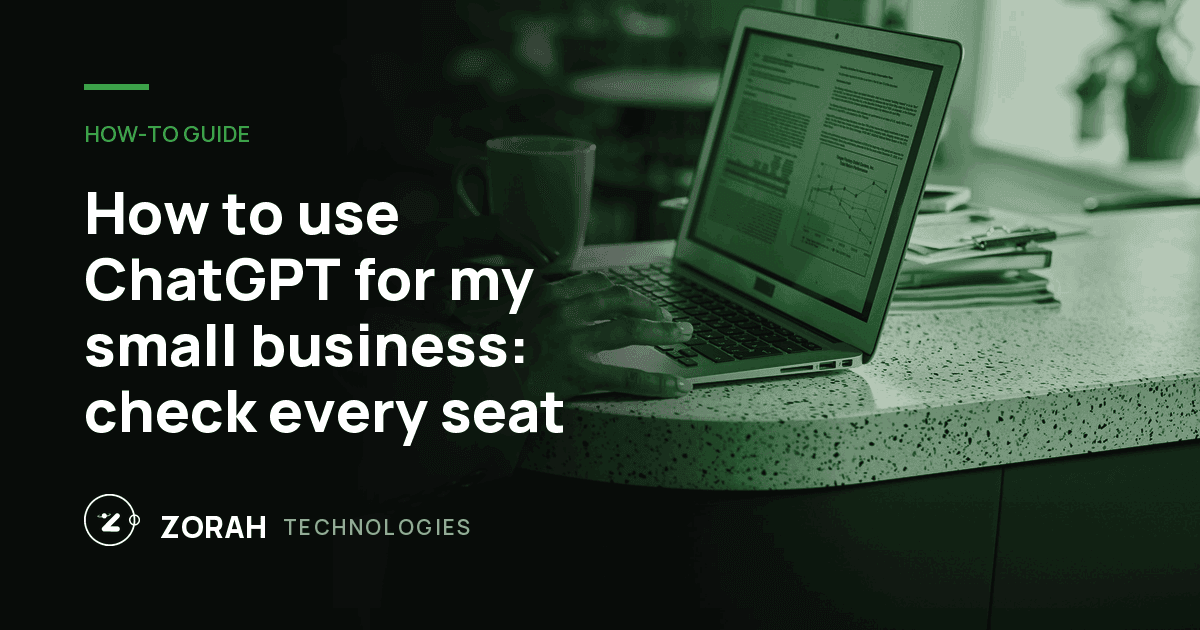 How to use ChatGPT for my small business: check every seat