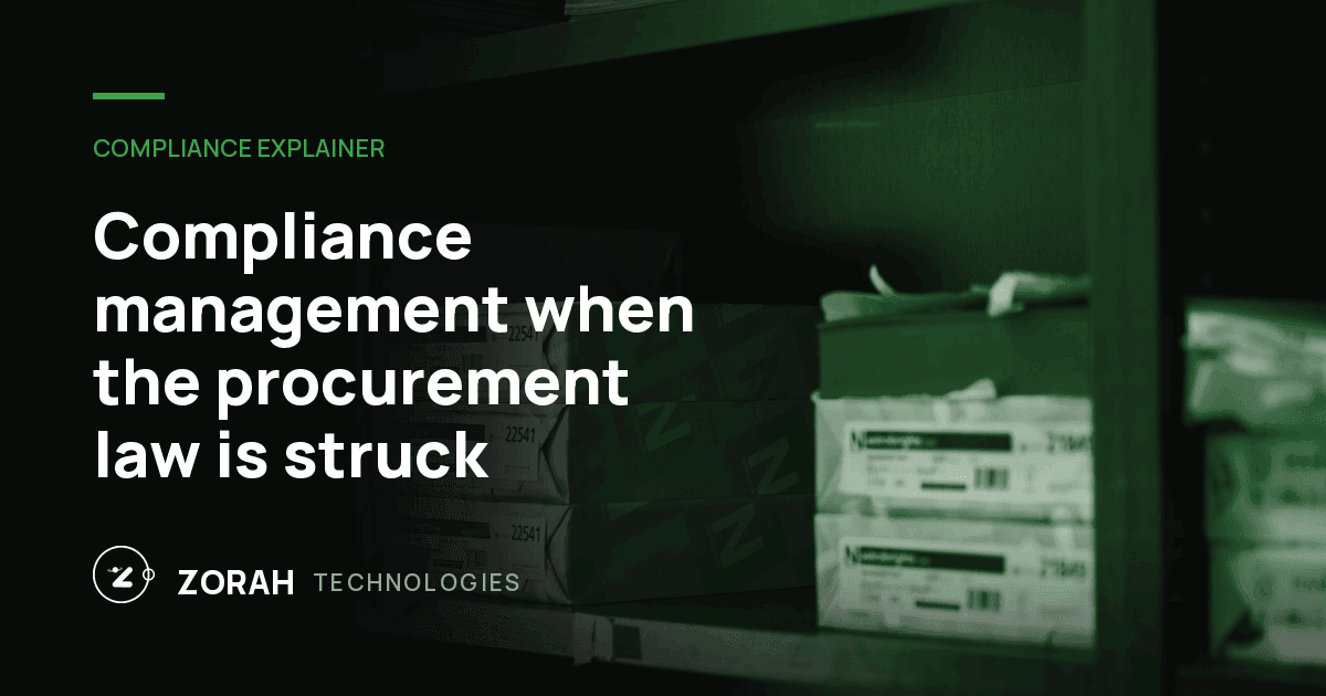 Compliance management when the procurement law is struck