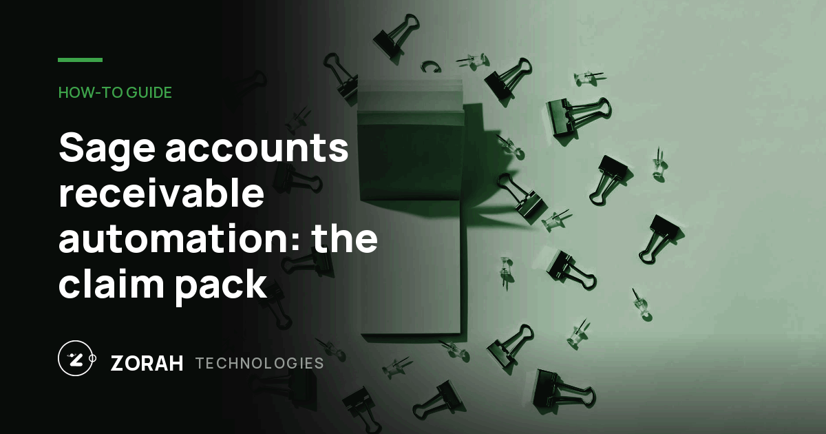 Sage accounts receivable automation: the claim pack
