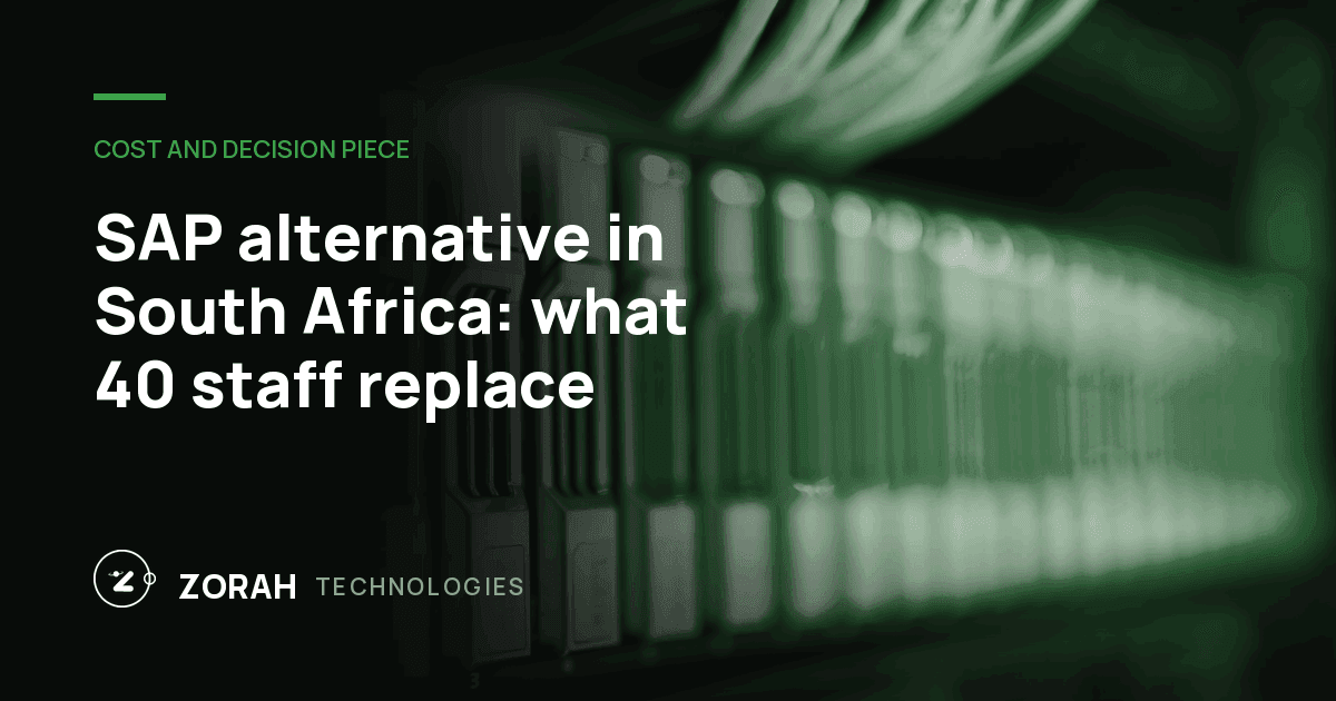 SAP alternative in South Africa: what 40 staff replace